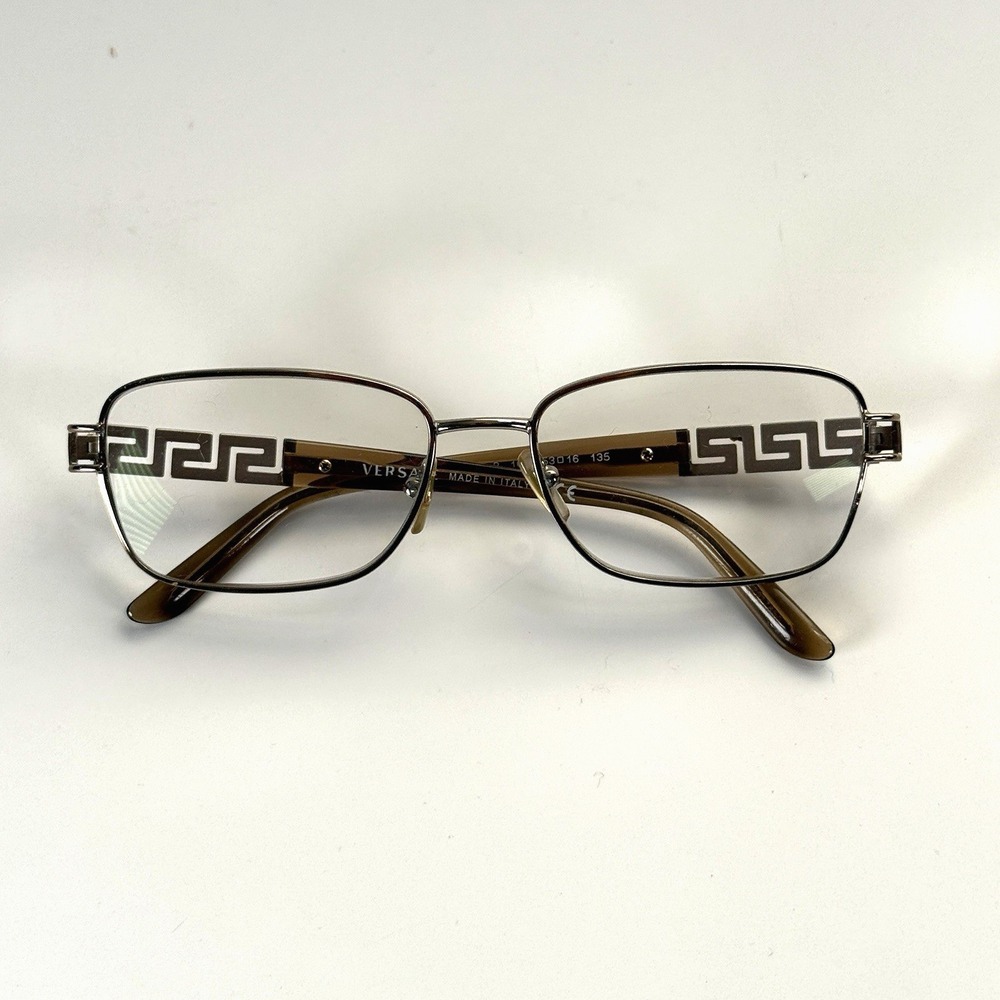 VERSACE MOD 1229-B 1052 Eyeglasses Frame Only 53-16-135‎ Italy Gold Crystals